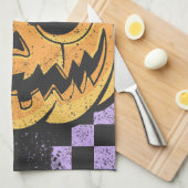 Bloemen Herfst Pompoen Halloween Theedoek (Quarter Fold)