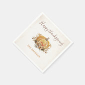 Bloemen Herfst Pompoen Thanksgiving Diner servette Servet (Hoek)