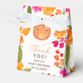 Bloemen Herfst schattig klein pompoen baby shower Bedankdoosjes (Voorkant Zijde)