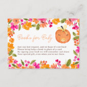 Bloemen Herfst schattige pompoen boeken voor baby  Informatiekaartje (Voorkant)