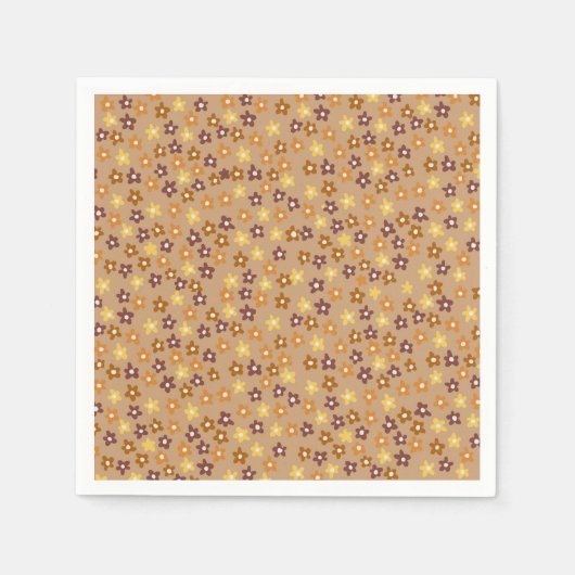 Bloemen herfst servet (Voorkant)