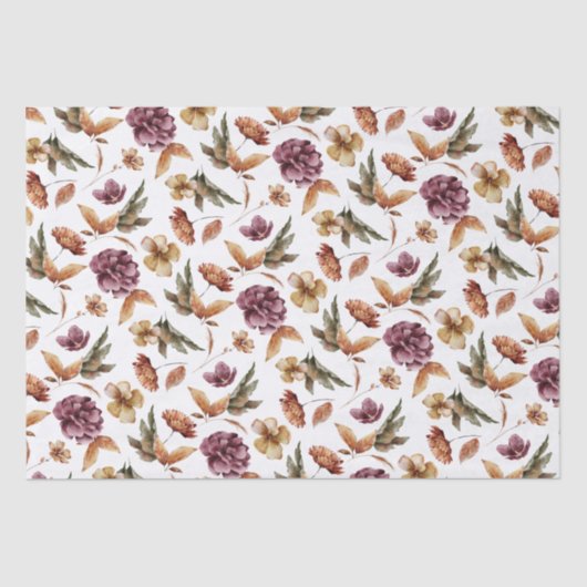 Bloemen Herfst tissuepapier (Voorkant)