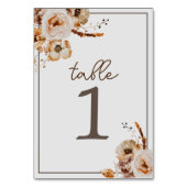  Bloemen Herfst Trouwtafel Tafelnummer (Achterkant)