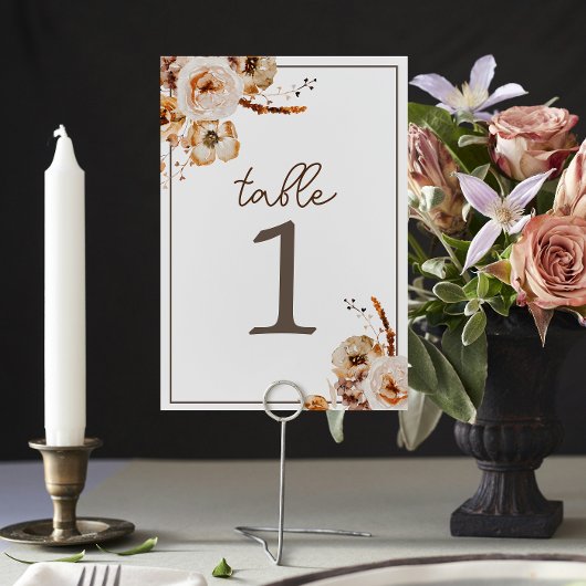  Bloemen Herfst Trouwtafel Tafelnummer