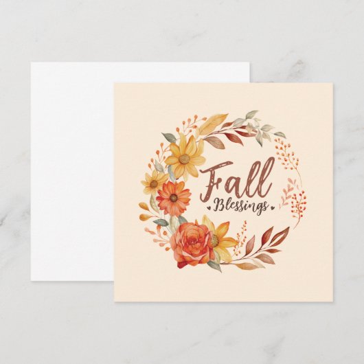Bloemen Herfst Zegeningen (Voorkant / Achterkant)