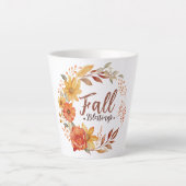 Bloemen Herfst Zegeningen Latte Mok (Voorkant)