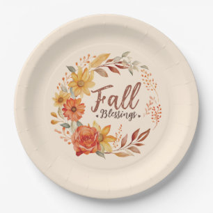 Bloemen Herfst Zegeningen Papieren Bordje