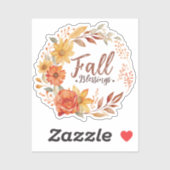Bloemen Herfst Zegeningen Sticker (Vel)