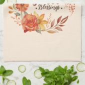 Bloemen Herfst Zegeningen Theedoek (Gevouwen)