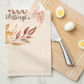 Bloemen Herfst Zegeningen Theedoek (Quarter Fold)