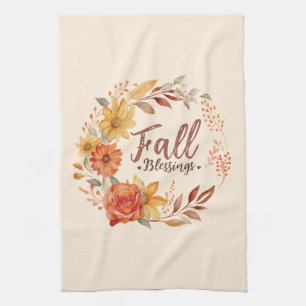 Bloemen Herfst Zegeningen Theedoek