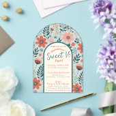 Bloemen herfst zoet zestien uitnodiging doorzichti (Insitu (Huwelijk))