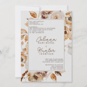 Bloemen Herfstbloemen Huwelijk Kaart (Voorkant)