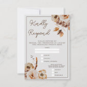  Bloemen Herfstbloemen Huwelijk RSVP Kaartje (Voorkant)