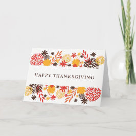 Bloemen herfstkleuren | Thanksgiving Kaarten