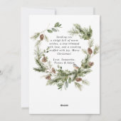 Bloemen Herten Elegant Modern Vrolijk Kerstfeest Feestdagenkaart (Achterkant)