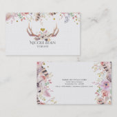 Bloemen & Hertengeweien Boho Chic Glam Visitekaartje (Voorkant / Achterkant)