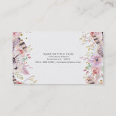 Bloemen & Hertengeweien Boho Chic Glam Visitekaartje (Achterkant)