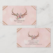 Bloemen & Hertengeweien Boho Chic Glam Visitekaartje (Voorkant / Achterkant)