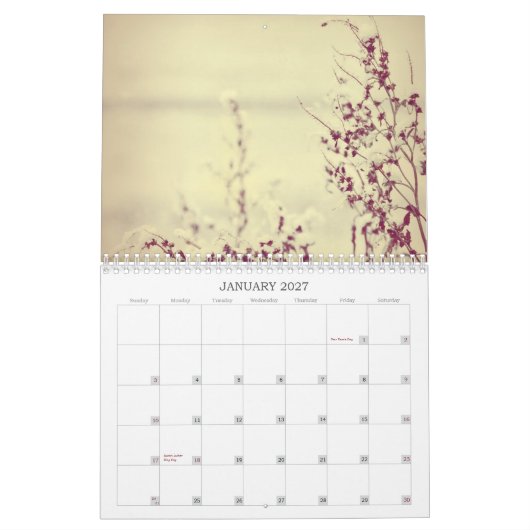 Bloemen het gehele jaar Lange Agenda 2013 Kalender (Jan 2027)