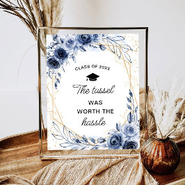 Bloemen Het kwastje was het gedoe Afstuderen waard Poster