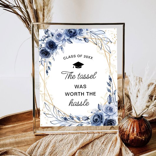 Bloemen Het kwastje was het gedoe Afstuderen waard Poster