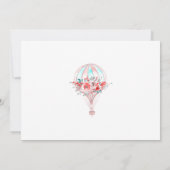 Bloemen Hete Luchtballon Pasen Brunch Lente Party Kaart (Achterkant)