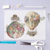 Bloemen Hete Luchtballonnen 2 Tissuepapier (Craft)