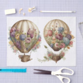 Bloemen Hete Luchtballonnen 3 Tissuepapier (Craft)