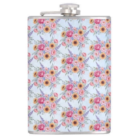 Bloemen Heupfles (Voorkant)
