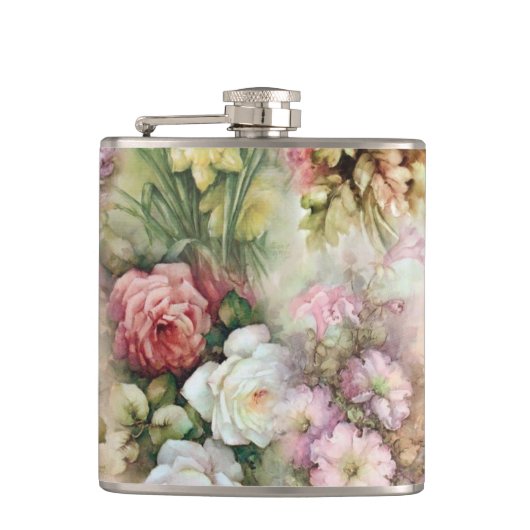 bloemen heupfles (Voorkant)