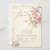  Bloemen High Tea Party Vrijgezellenfeest Kaart (Voorkant)