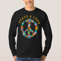 Bloemen Hippie kostuum vrede teken vrede en liefde