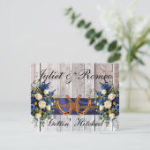 Bloemen & Hoefijzers, Blue Ribbon Uitnodigen (Staand voorkant)