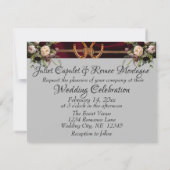 Bloemen & Hoefijzers Bourgondische lint bruiloft (Achterkant)