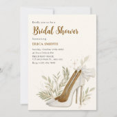 Bloemen hoge hakken vrijgezellenfeest kaart (Voorkant)