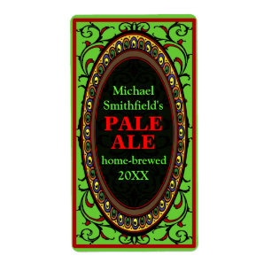  Bloemen Homebrew Bierlabels Groen Etiket