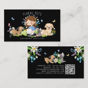 Bloemen Hond & Kat Huisdier Care Services Grooming Visitekaartje