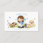Bloemen Hond & Kat Huisdier Care Services Grooming Visitekaartje (Voorkant)