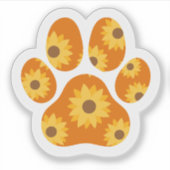 Bloemen Hondenpoten Sticker - Schattigee Pet & Flo (Voorkant)