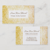 *~* Bloemen  Honinggoud + Gele Bloemen Visitekaartje (Voorkant / Achterkant)