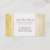 *~* Bloemen  Honinggoud + Gele Bloemen Visitekaartje (Achterkant)