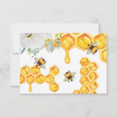 Bloemen Honingraat Bumble Bee | Baby gokspel Kaart (Achterkant)