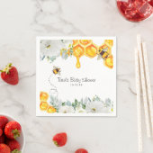 Bloemen Honingraat Bumble Bee | Baby showers serve Servet (Insitu)