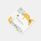 Bloemen Honingraat Bumble Bee | Baby showers serve Servet (Hoek)