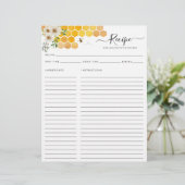 Bloemen Honingraat Bumblebee Keuken Recept (Staand voorkant)