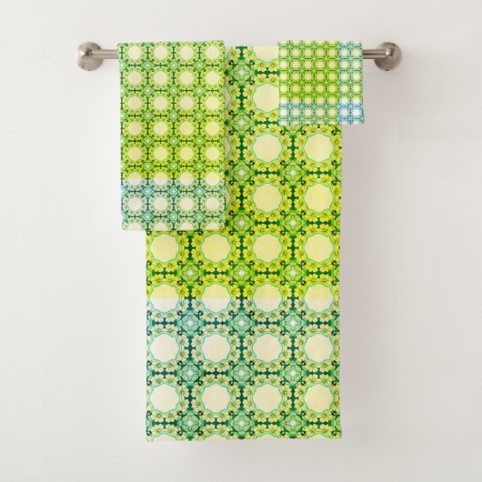 Bloemen Honingraten: Geometrisch patroon van ingew Bad Handdoek (Insitu)