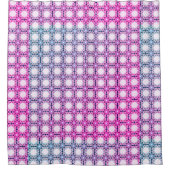 Bloemen Honingraten: Geometrisch patroon van ingew Douchegordijn (Voorkant)