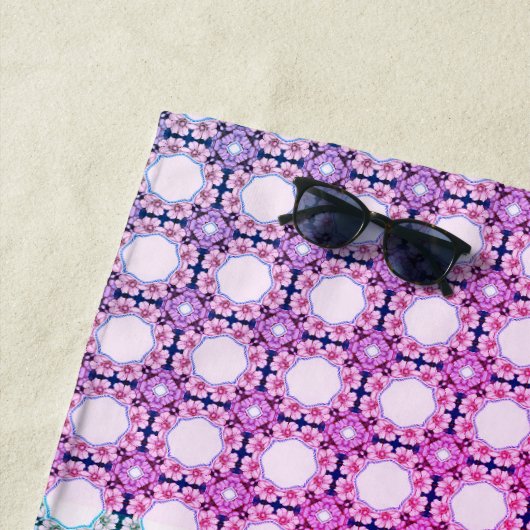 Bloemen Honingraten: Geometrisch patroon van ingew Strandlaken (In situ)