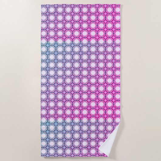 Bloemen Honingraten: Geometrisch patroon van ingew Strandlaken (Voorkant)